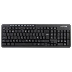 Teclado, mouse, inalámbricos TechZone estándar, USB