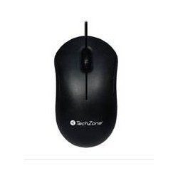 Mouse óptico alámbrico TechZone mas scroll 800 DPI USB negro