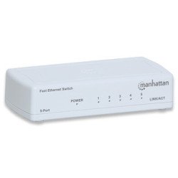 Switch Manhattan fast Ethernet de 5 puertos 10/100 para escritorio col
