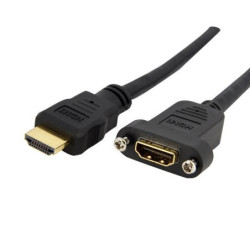Cable StarTech.com HDMIPNLFM3 - 0.9 m, HDMI Type A (Standard), HDMI Type A (Standard), Macho/hembra, Negro