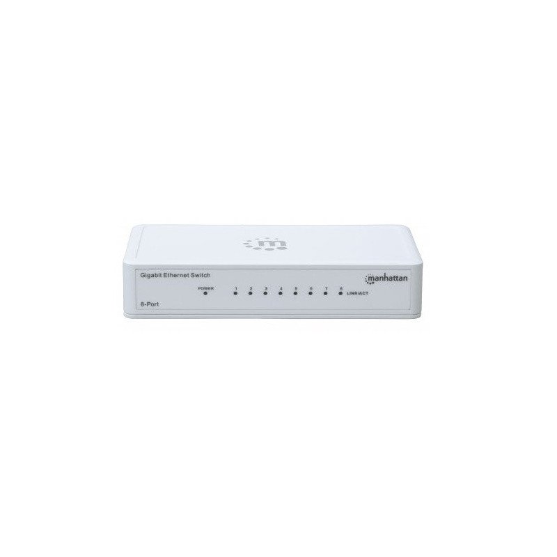 Switch Manhattan GB 8 puertos, desktop, blanco