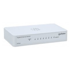 Switch Manhattan GB 8 puertos, desktop, blanco