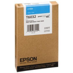 Cartucho Epson modelo T603 cian, para Stylus Pro 7800, 7880, 9800, 988
