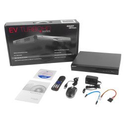 Sistema TurboHD 1080p, DVR 8 canales, 8 cámaras eyeball (exterior 2.8 