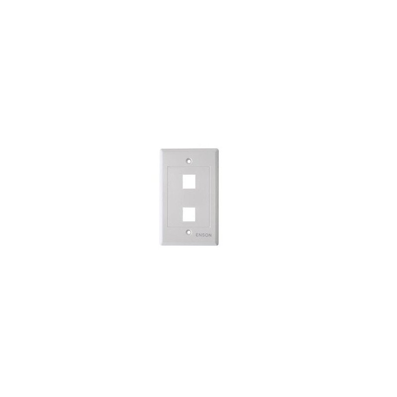Placa de pared universal 2 puertos Enson ENS-FP62 sin Jack