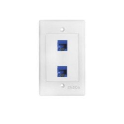 Placa de pared universal 2 puertos Enson ENS-FP62 sin Jack