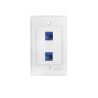 Placa de pared universal 2 puertos Enson ENS-FP62 sin Jack