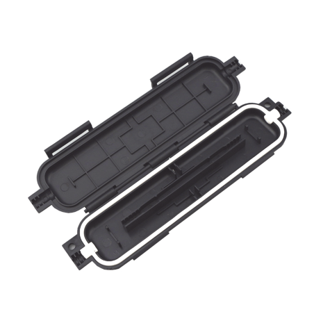 Mini caja para exterior con protección IP65 para uso con mangas de empalme, para protección de empalmes, incluye una manga