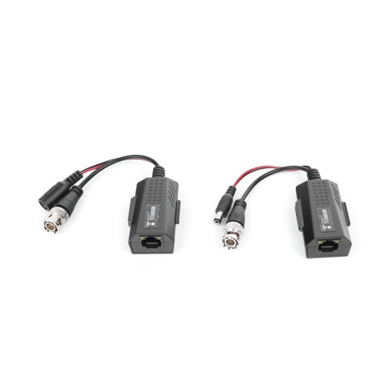 Kit de transceptores activos con alimentación (12V/24VCD/AC) TurboHD para aplicaciones de video por UTP Cat5e/6 en HD