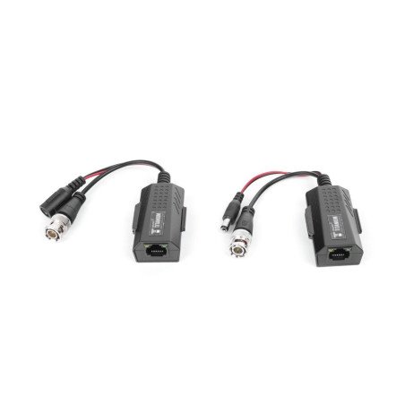 Kit de transceptores activos con alimentación (12V/24VCD/AC) TurboHD para aplicaciones de video por UTP Cat5e/6 en HD