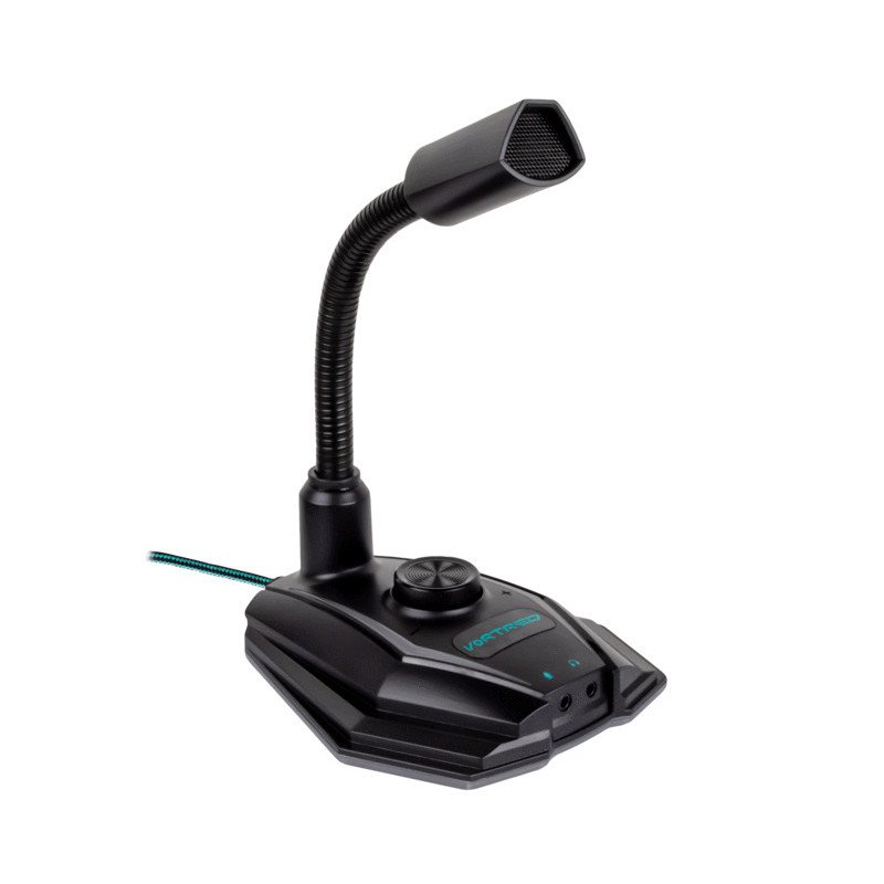 Micrófono gaming con luz LED RGB Vortred by Perfect Choice negro