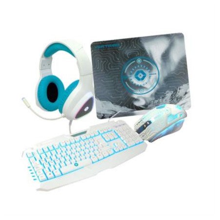 Teclado, mouse, tapete y diadema gaming Vortred by Perfect Choice luz 