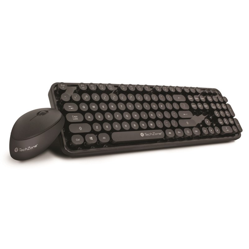Teclado y Mouse Óptico Inalámbrico TechZone TZ19COMB01-INA - Multileng