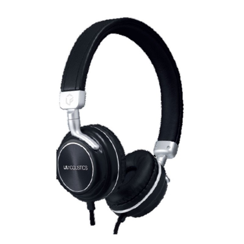 Audífonos on ear lfacustic, Acteck alámbricos con micrófono negro feel