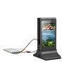 Mini kiosko para mesa, interactivo, con power bank, JC-Vision, pantall