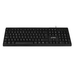 Teclado estándar alámbrico Acteck-e, 104 teclas, conexión USB, color n