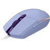 Mouse Logitech G203 LightSync gaming lila óptico alámbrico USB ilumina
