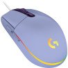 Mouse Logitech G203 LightSync gaming lila óptico alámbrico USB ilumina