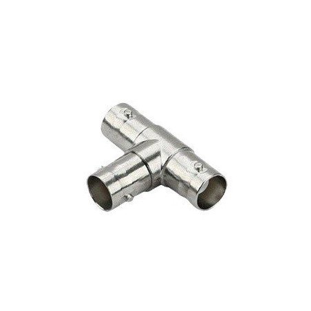Conector tipo T triple BNC hembra