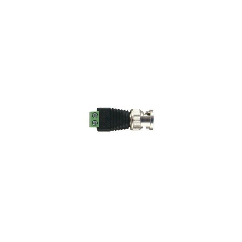 Conector BNC macho con terminales tipo tornillo