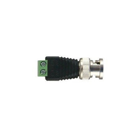 Conector BNC macho con terminales tipo tornillo