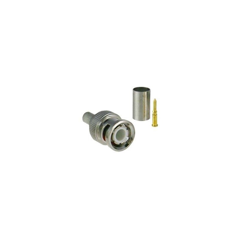Conector BNC macho de 3 piezas