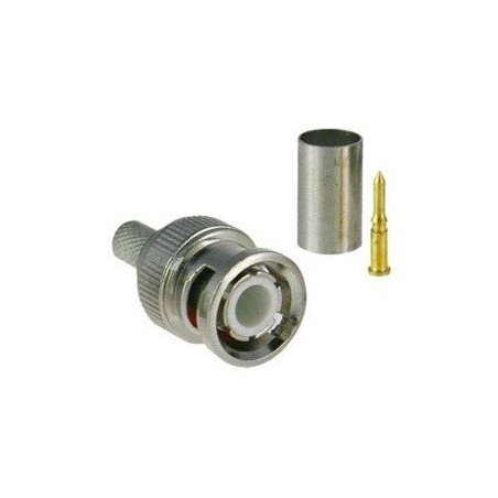 Conector BNC macho de 3 piezas