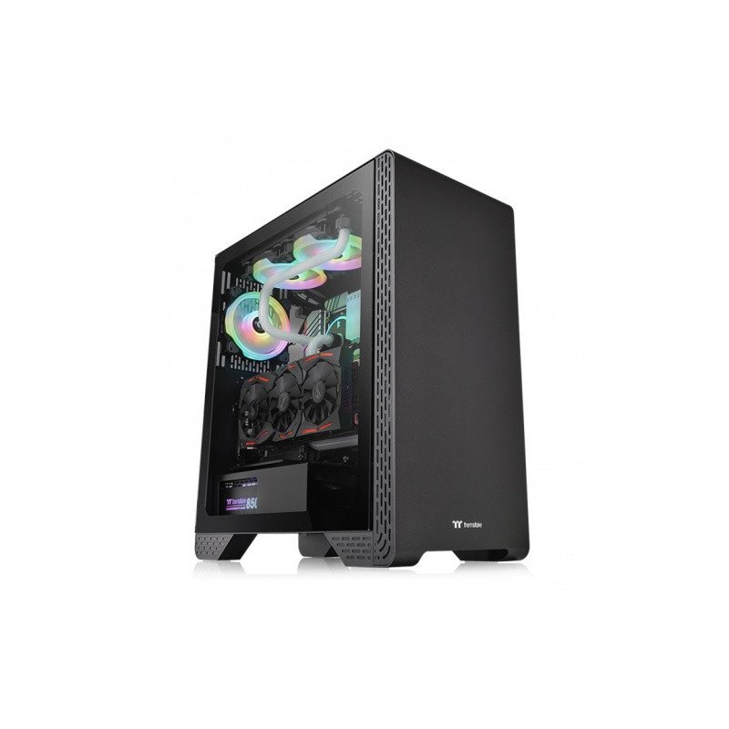 Gabinete ThermalTake S300 negro media torre mini ITX, micro ATX, ATX c