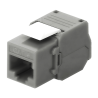 Módulo Jack keystone Cat 6 (toolless), con terminación en ángulo 180 º color gris, compatible con faceplate y patch panelLinkedP