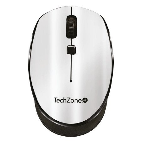 Mouse inalámbrico TechZone TZ19MOU01-INAPL - negro, plata, inalámbrico
