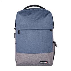 Backpack TechZone TZ21LBP07-B - 15.6 pulgadas, Mochila, Gris