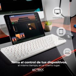 Teclado multidispositivo inspire comp ti695, 2.4GHz, 3 modos BT, sopor