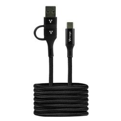 Vorago CAB-126 cable USB 1 m USB A USB C Negro