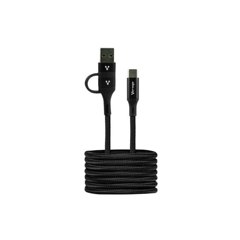 Vorago CAB-126 cable USB 1 m USB A USB C Negro
