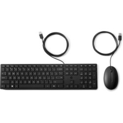 Kit de teclado y mouse 320MK 9SR36AA HP - alámbrico, QWERTY Ingles. Mouse óptico. Longitud cable: 1.8m