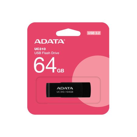 Memoria flash Adata uc310 64GB USB 3.2 negro (uc310-64g-rbk)