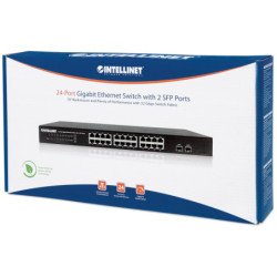 Switch de 24 puertos gigabit Ethernet con 2 puertos SFP