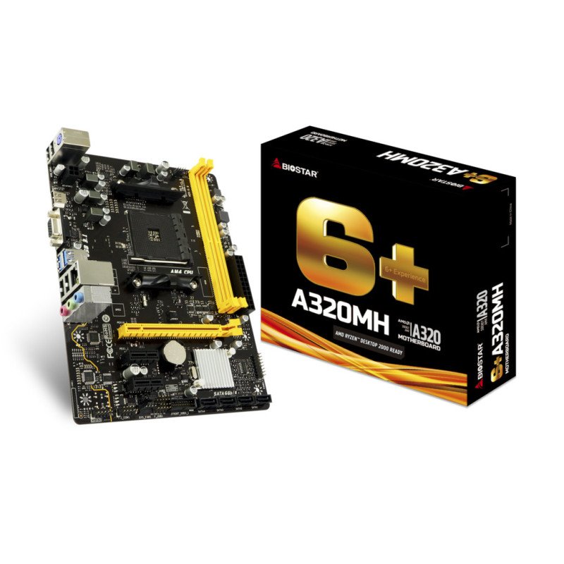 Tarjeta madre BioStar a320mh pro AM4 SATA 6GB/s USB 3.1, HDMI, micro-A
