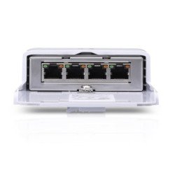 Nanoswitch no administrable de 4 puertos gigabit para exterior PoE in 