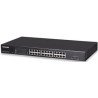 Switch PoE Intellinet 24 puertos GB, 19", 30w/puerto, 240w, mas 2 puer