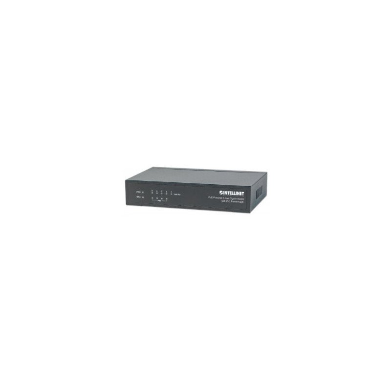 Switch PoE Intellinet 5 puertos GB desktop 30w/port, 68w