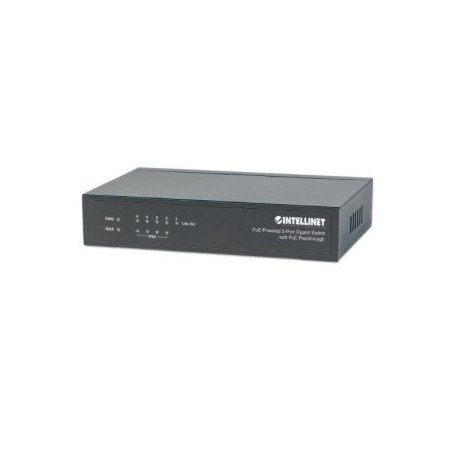 Switch PoE Intellinet 5 puertos GB desktop 30w/port, 68w