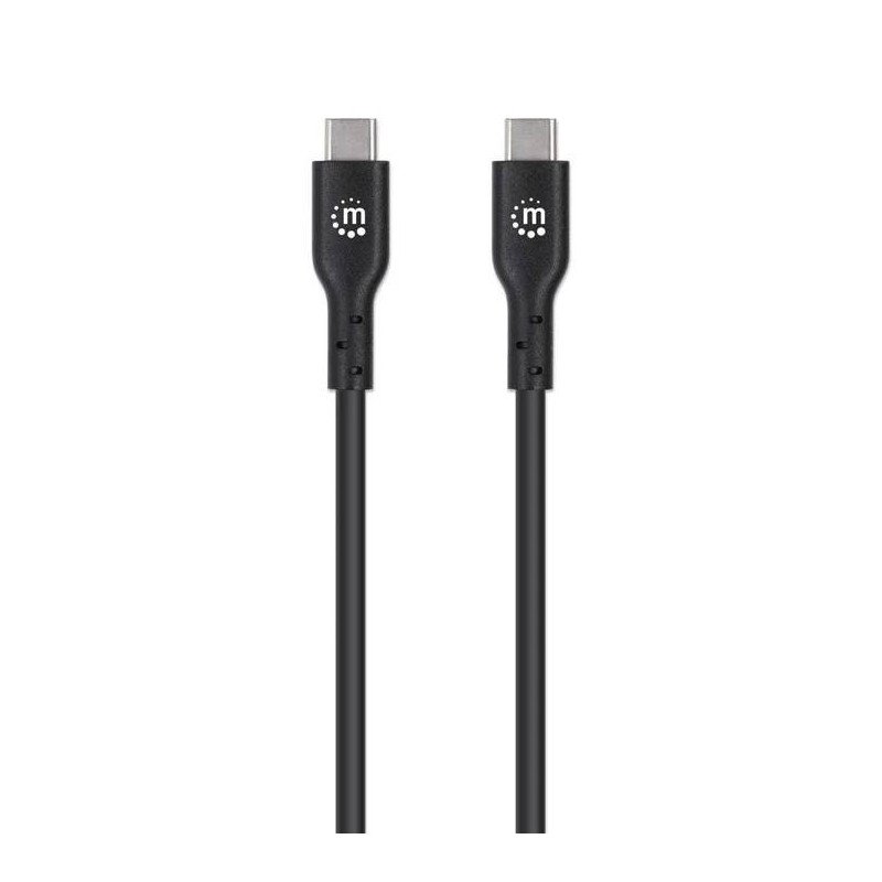 Cable USB-c, cm-cm 0.5m v2, negro Manhattan