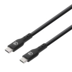 Cable USB-c, cm-cm 0.5m v2, negro Manhattan