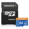 Memoria Adata micro SDXC, SDHC UHS-I 64GB clase 10 a1 100mb, 25mb/seg 