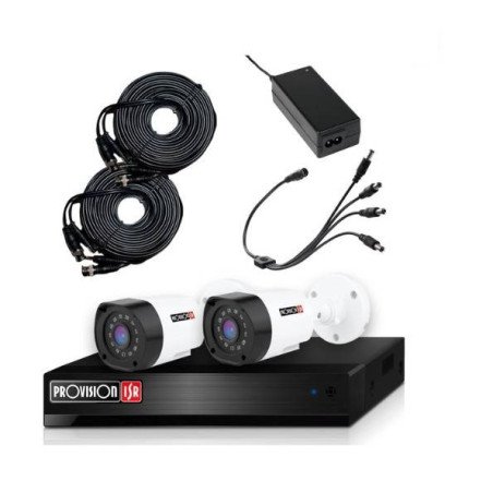 KIT DE CCTV CON DVR DE 4 CANALES 1080P + 2 CAMARAS ANALOGAS, 2MP, IP6