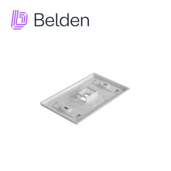 Placa de pared Belden 1 puerto frontal color blanco