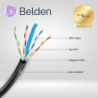 Cable UTP Belden 2412, Cat. 6, Horizontal, 4pr, PVC Jkt, CMRen caja, 3