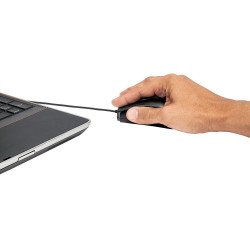 Mouse óptico USB Tres botones con rueda de desplazamiento modelo edge. 1000 DPI color gris