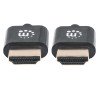 Cable HDMI ultra delgado Manhattan de alta velocidad con Ethernet HDMI m/m hec, arc, 3d, 4k blindado color negro 1m (3ft)